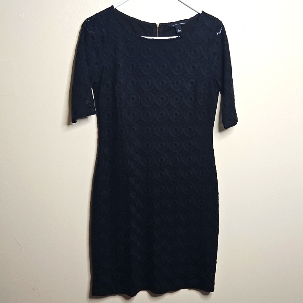 Banana Republic Black Sheath Dress Size 2
